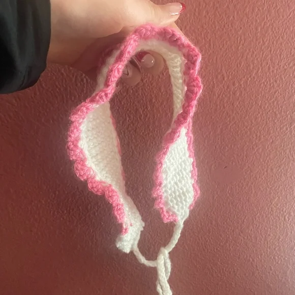 Head Band With Pink Ribbing - Picture 2 of 6